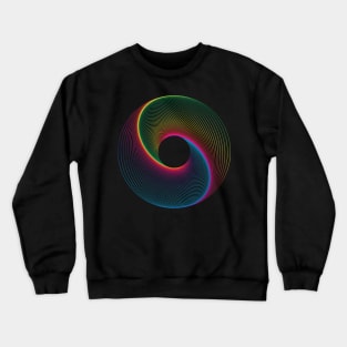 Gradient line art of circle rainbow Crewneck Sweatshirt